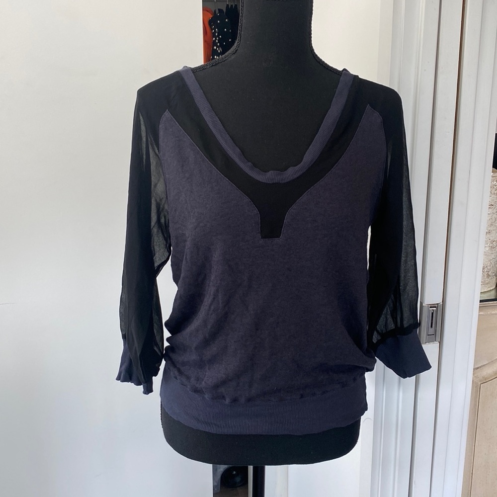 French Connection Mixed Media Top